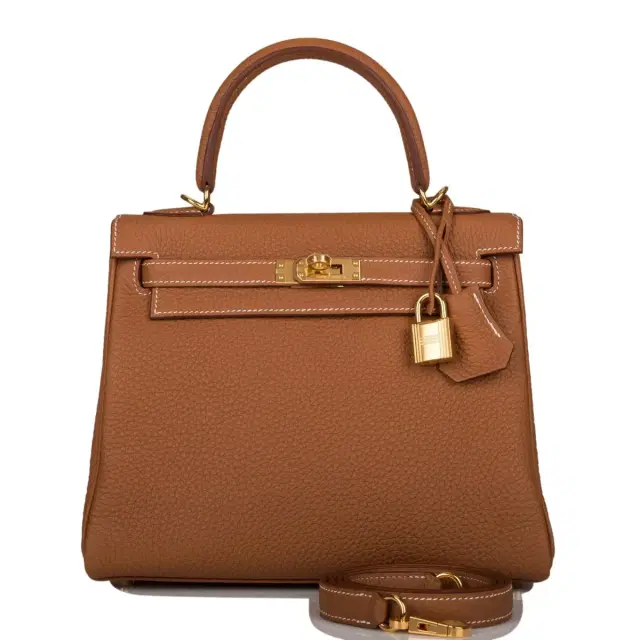hermes Hermes Kelly Retourne 25 Gold Togo Gold Hardware
