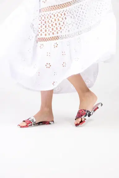 Dolce & Gabbana Beachwear Sliders - Rosa Rossa | Thumbnail 3