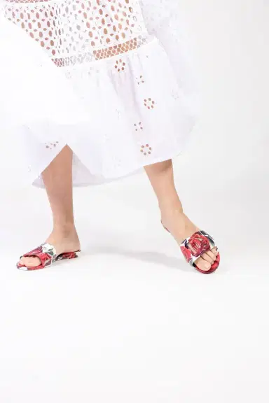 Dolce & Gabbana Beachwear Sliders - Rosa Rossa | Thumbnail 4