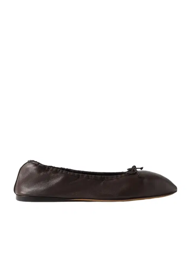 Awar Grosgrain-trimmed Leather Ballet Flats