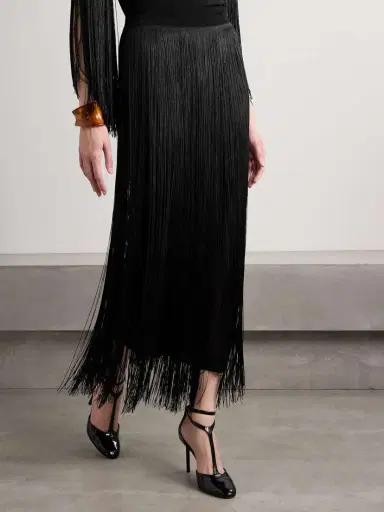 Altuzarra Coby Fringed Stretch-knit Maxi Skirt | Thumbnail 3