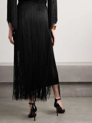 Altuzarra Coby Fringed Stretch-knit Maxi Skirt | Thumbnail 4