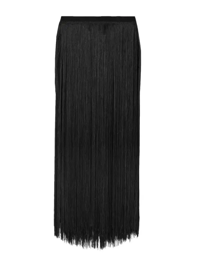 Coby Fringed Stretch-knit Maxi Skirt