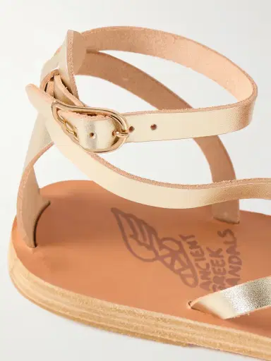 Ancient Greek Sandals Tomi Metallic Leather Sandals | Thumbnail 4