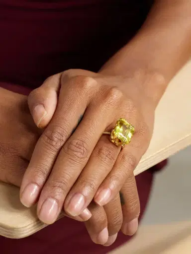 Ileana Makri Solitaire Crown 18-karat Gold, Topaz And Diamond Ring | Thumbnail 2
