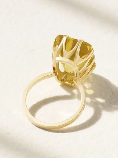 Ileana Makri Solitaire Crown 18-karat Gold, Topaz And Diamond Ring | Thumbnail 3