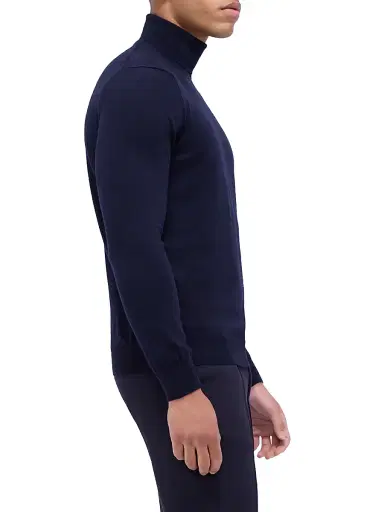 Bugatchi Men's Sawyer Turtleneck Sweater - Navy - Size XXL | Thumbnail 4 Bugatchi Men's Sawyer Turtleneck Sweater - Navy - Size XXL | Thumbnail 4