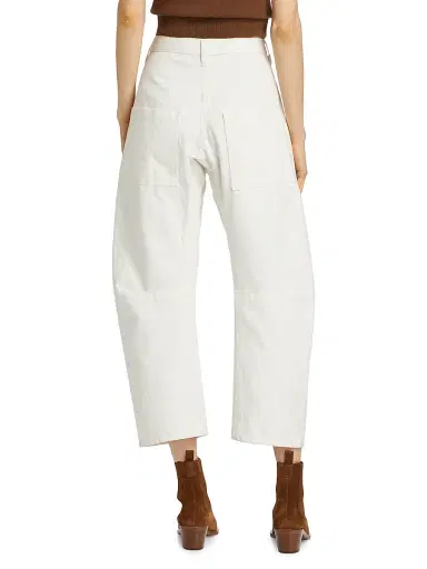 Nili Lotan Women's Shon Barrel Jeans - Cream - Size 32 | Thumbnail 5