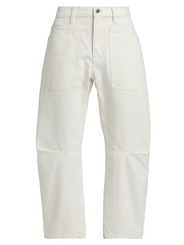 Nili Lotan Women's Shon Barrel Jeans - Cream