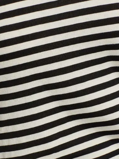 Nili Lotan Women's Mariela Striped Cotton T-Shirt - Black Ivory Stripe - Size Large | Thumbnail 7
