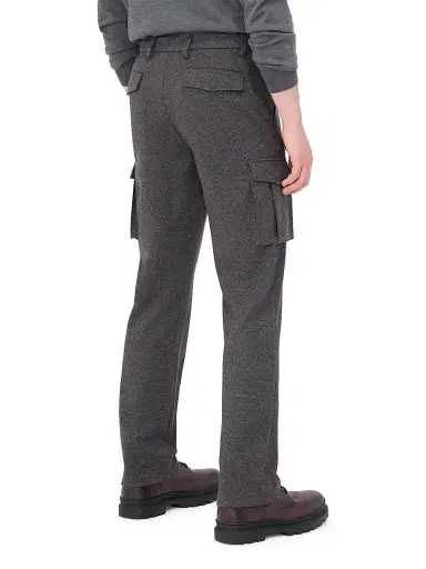 Bugatchi Men's Cargo Slim-Fit Pants - Zinc - Size 42 | Thumbnail 4