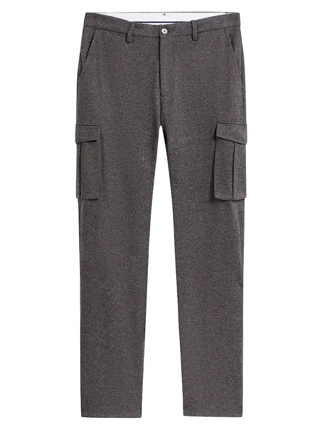 Bugatchi Men's Cargo Slim-Fit Pants - Zinc