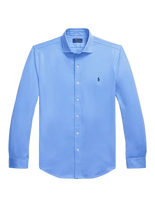 Polo Ralph Lauren Men's Jersey Spread-Collar Shirt - Harbor Island Blue