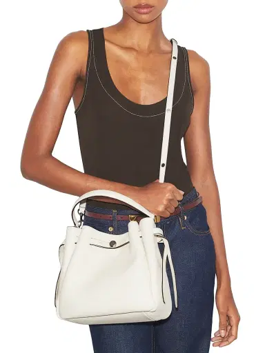 Tory Burch Women's Romy Pebbled Leather Bucket Bag | Thumbnail 2 Tory Burch Women's Romy Pebbled Leather Bucket Bag | Thumbnail 2
