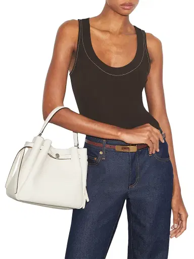 Tory Burch Women's Romy Pebbled Leather Bucket Bag | Thumbnail 3 Tory Burch Women's Romy Pebbled Leather Bucket Bag | Thumbnail 3