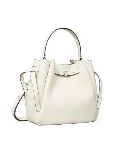 Tory Burch Women's Romy Pebbled Leather Bucket Bag | Thumbnail 6 Tory Burch Women's Romy Pebbled Leather Bucket Bag | Thumbnail 6
