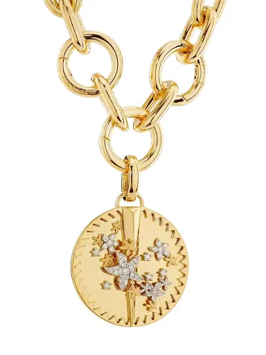 Foundrae Women's Resilience 18K Yellow Gold & 0.13 TCW Diamond Oversized Mixed Chain Necklace - Yellow Gold | Thumbnail 3 Foundrae Women's Resilience 18K Yellow Gold & 0.13 TCW Diamond Oversized Mixed Chain Necklace - Yellow Gold | Thumbnail 3