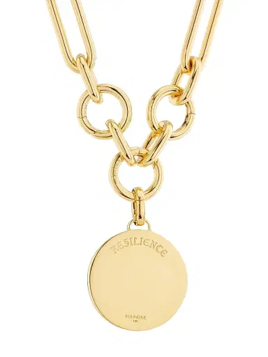 Foundrae Women's Resilience 18K Yellow Gold & 0.13 TCW Diamond Oversized Mixed Chain Necklace - Yellow Gold | Thumbnail 4 Foundrae Women's Resilience 18K Yellow Gold & 0.13 TCW Diamond Oversized Mixed Chain Necklace - Yellow Gold | Thumbnail 4