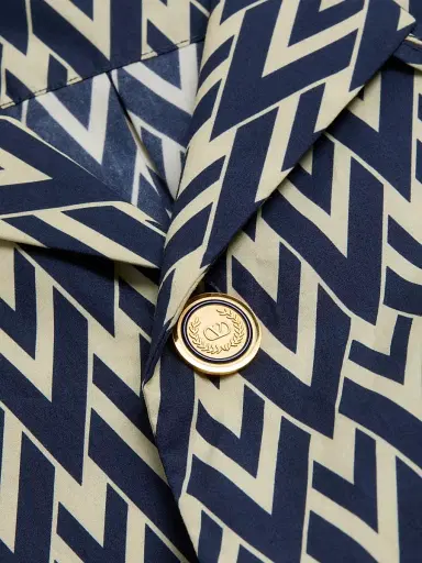 Valentino Garavani Men's Cotton Popeline Bowling Shirt with Toute La V Print | Thumbnail 8
