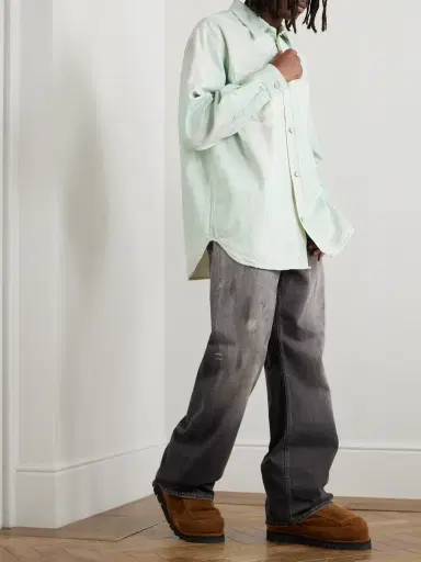 Acne Studios Straight-Leg Distressed Paint-Splattered Jeans - Men | Thumbnail 2