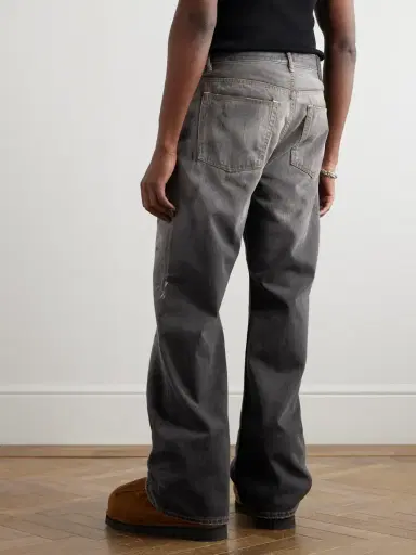 Acne Studios Straight-Leg Distressed Paint-Splattered Jeans - Men | Thumbnail 4