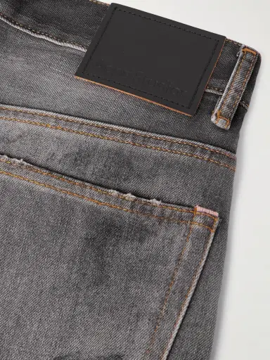 Acne Studios Straight-Leg Distressed Paint-Splattered Jeans - Men | Thumbnail 5