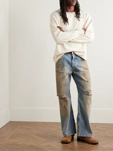 Acne Studios Straight-Leg Distressed Jeans - Men | Thumbnail 2