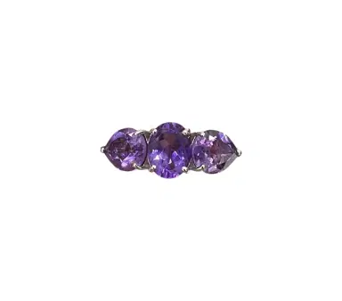 Wish Fine Jewelry 4.63ct Amethyst 18K Gold Three Stones Earcuff | Thumbnail 2 Wish Fine Jewelry 4.63ct Amethyst 18K Gold Three Stones Earcuff | Thumbnail 2