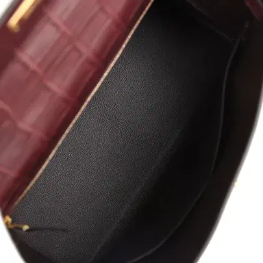 HERMÈS Hermes Kelly Retourne 28 Bordeaux Matte Alligator Gold Hardware | Thumbnail 8 HERMÈS Hermes Kelly Retourne 28 Bordeaux Matte Alligator Gold Hardware | Thumbnail 8