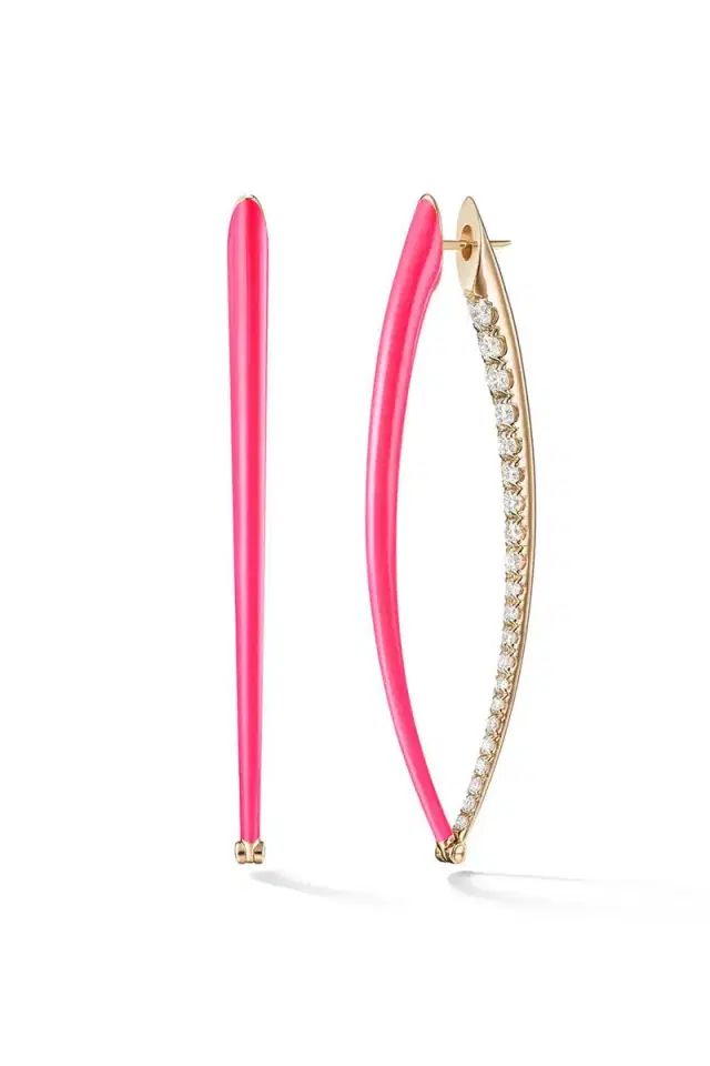 Melissa Kaye Neon Pink Lola Earcuff