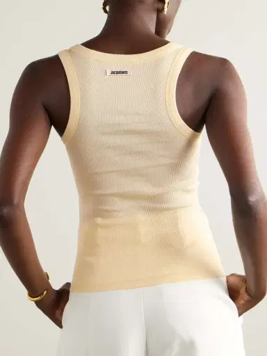 Jacquemus Ribbed Cotton-jersey Tank | Thumbnail 4