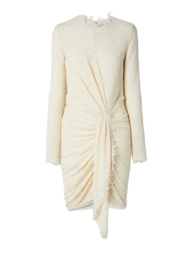 Ophelie Frayed Draped Bouclé Mini Dress