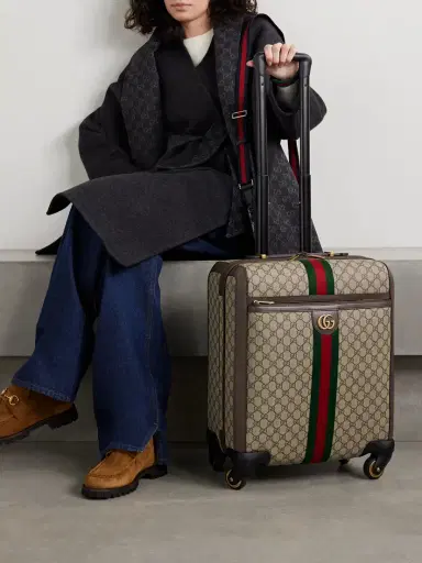 Gucci Savoy Leather-trimmed Printed Coated-canvas Suitcase | Thumbnail 2 Gucci Savoy Leather-trimmed Printed Coated-canvas Suitcase | Thumbnail 2