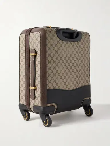 Gucci Savoy Leather-trimmed Printed Coated-canvas Suitcase | Thumbnail 3 Gucci Savoy Leather-trimmed Printed Coated-canvas Suitcase | Thumbnail 3