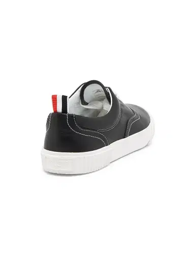 Thom Browne Men's Heritage Leather Sneakers - Black | Thumbnail 3 Thom Browne Men's Heritage Leather Sneakers - Black | Thumbnail 3