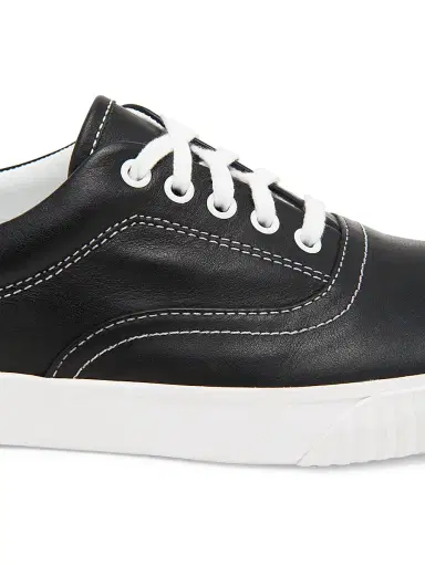 Thom Browne Men's Heritage Leather Sneakers - Black | Thumbnail 5 Thom Browne Men's Heritage Leather Sneakers - Black | Thumbnail 5