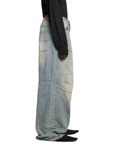 Balenciaga Men's George V Baggy Pants - Light Blue | Thumbnail 4 Balenciaga Men's George V Baggy Pants - Light Blue | Thumbnail 4