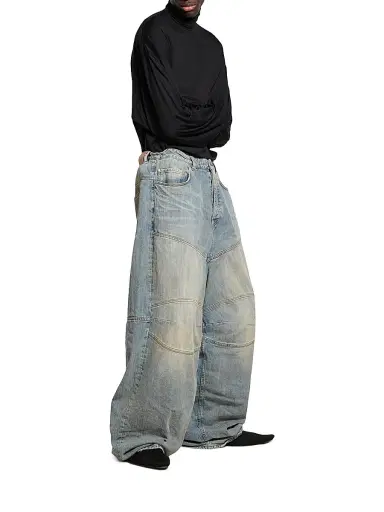 Balenciaga Men's George V Baggy Pants - Light Blue | Thumbnail 6 Balenciaga Men's George V Baggy Pants - Light Blue | Thumbnail 6