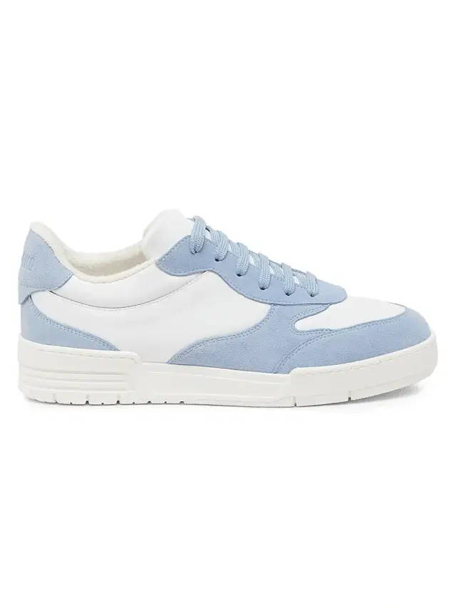 Men's Streetball Colorblock Leather Sneakers - Light Blue