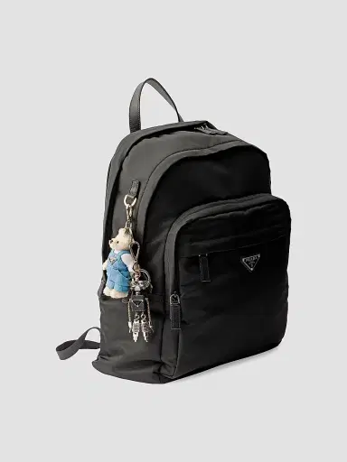 Prada Women's Teddy Bag Charm with Metal Ring | Thumbnail 3