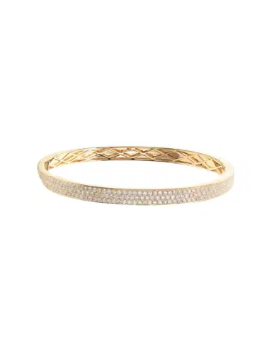 Wish Fine Jewelry 1.08ct Diamond 18K Gold Pave Bangle Bracelet | Thumbnail 1 Wish Fine Jewelry 1.08ct Diamond 18K Gold Pave Bangle Bracelet | Thumbnail 1