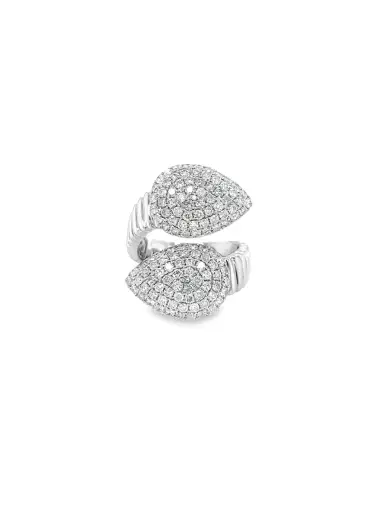 Wish Fine Jewelry 1.10ct Diamond 14K Gold Bypass Ring | Thumbnail 1