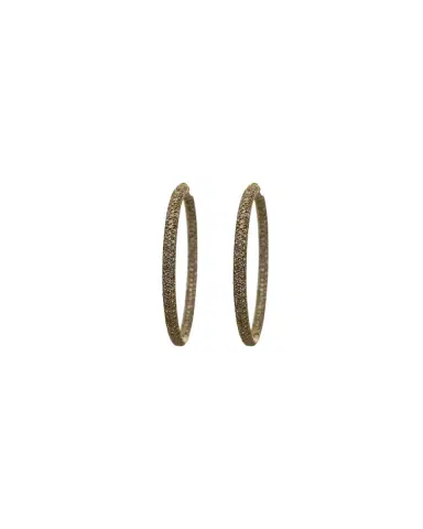 Wish Fine Jewelry 7.25ct Diamond 14K Gold Inside Outside Hoop Earrings | Thumbnail 1 Wish Fine Jewelry 7.25ct Diamond 14K Gold Inside Outside Hoop Earrings | Thumbnail 1