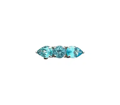 Wish Fine Jewelry Apatite 18K Gold Three Stones Earcuff | Thumbnail 2 Wish Fine Jewelry Apatite 18K Gold Three Stones Earcuff | Thumbnail 2