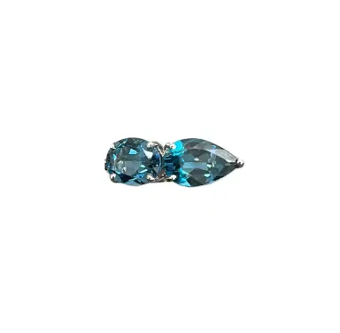 Wish Fine Jewelry London Topaz 18K Gold Three Stones Earcuff | Thumbnail 2