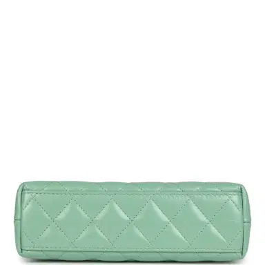 Chanel Chanel Small Kelly Shopper Light Green Shiny Aged Calfskin Brushed Gold Hardware | Thumbnail 6 Chanel Chanel Small Kelly Shopper Light Green Shiny Aged Calfskin Brushed Gold Hardware | Thumbnail 6
