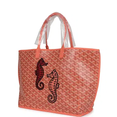 goyard Goyard Goyardine Coral Anjou PM Embroidered Seahorse Bag Palladium Hardware | Thumbnail 3 goyard Goyard Goyardine Coral Anjou PM Embroidered Seahorse Bag Palladium Hardware | Thumbnail 3