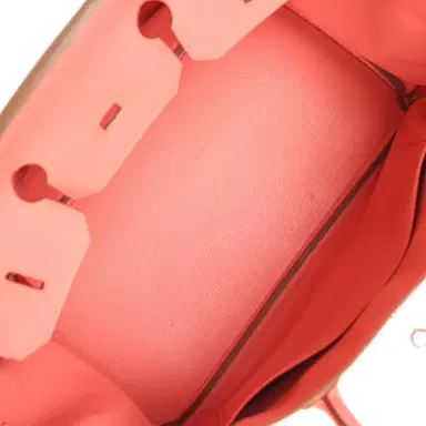 HERMÈS Pre-owned Hermes Birkin 35 Flamingo Epsom Palladium Hardware | Thumbnail 8 HERMÈS Pre-owned Hermes Birkin 35 Flamingo Epsom Palladium Hardware | Thumbnail 8