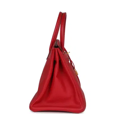 HERMÈS Pre-owned Hermes Birkin 35 Rouge Casaque Epsom Gold Hardware | Thumbnail 3 HERMÈS Pre-owned Hermes Birkin 35 Rouge Casaque Epsom Gold Hardware | Thumbnail 3