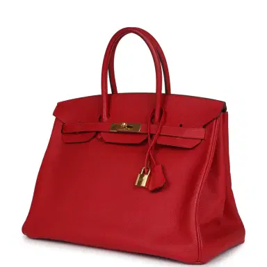 HERMÈS Pre-owned Hermes Birkin 35 Rouge Casaque Epsom Gold Hardware | Thumbnail 5 HERMÈS Pre-owned Hermes Birkin 35 Rouge Casaque Epsom Gold Hardware | Thumbnail 5